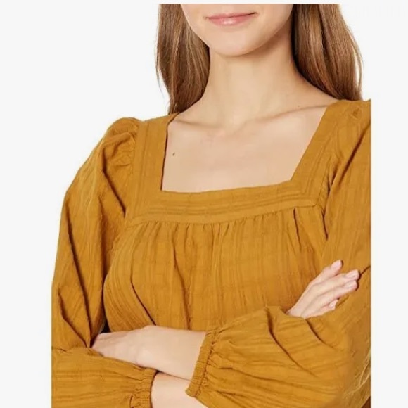 Madewell Women’s Square-Neck Bubble-Sleeve Top in Plaid style #NC817 Size Medium - Picture 9 of 11